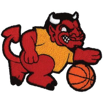 Devil Basketball Machine Embroidery Design