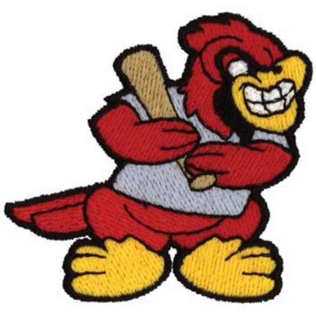 Picture of Cardinal Baseball Machine Embroidery Design