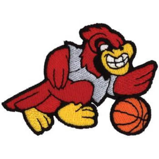 Picture of Cardinal Basketball Machine Embroidery Design