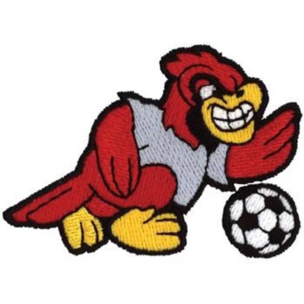 Picture of Cardinal Soccer Machine Embroidery Design