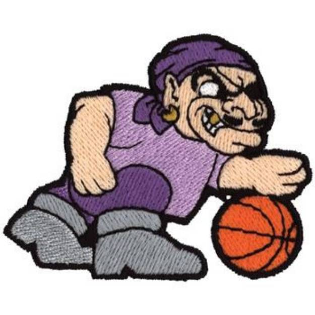 Picture of Pirate Basketball Machine Embroidery Design