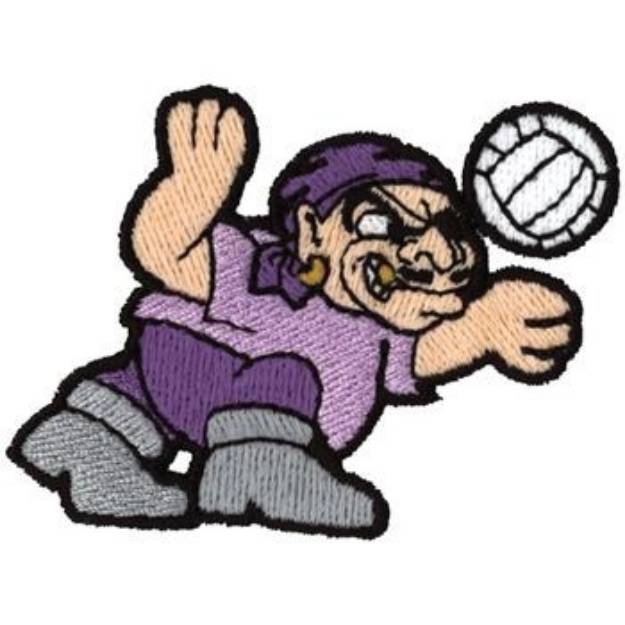 Picture of Pirate Volleyball Machine Embroidery Design