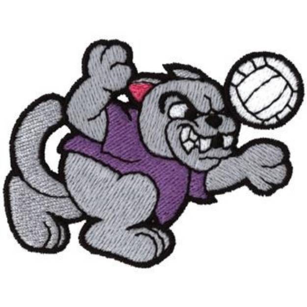 Picture of Panther Volleyball Machine Embroidery Design