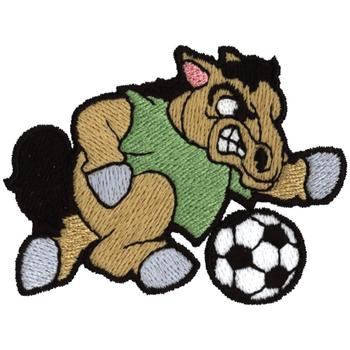 Mustang Soccer Machine Embroidery Design