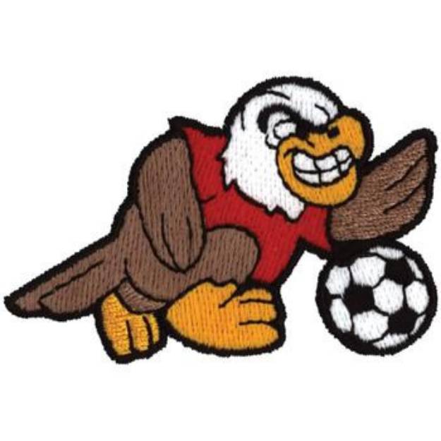 Picture of Eagle Soccer Machine Embroidery Design