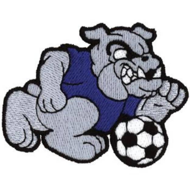 Picture of Bulldog Soccer Machine Embroidery Design