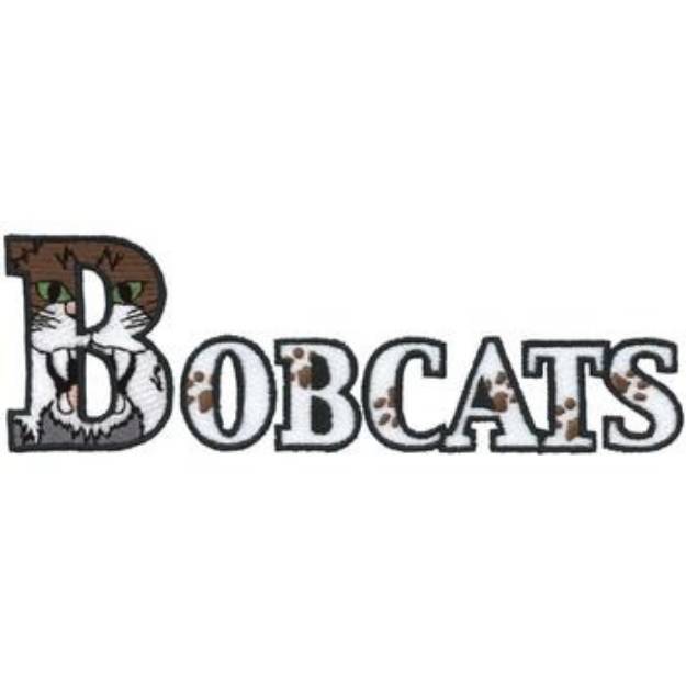 Picture of Bobcats Text Machine Embroidery Design