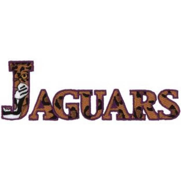 Picture of Jaguars Text Machine Embroidery Design