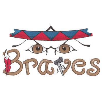 Braves Eyes Machine Embroidery Design