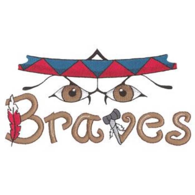 Picture of Braves Eyes Machine Embroidery Design