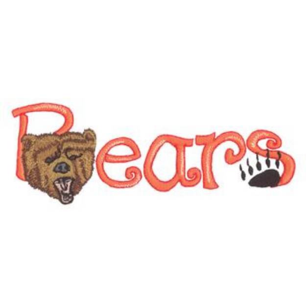 Picture of Bears Text Machine Embroidery Design