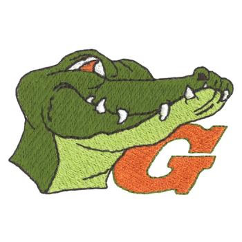 G for Gator Machine Embroidery Design