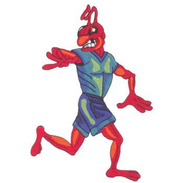 Picture of Running Fire Ant Machine Embroidery Design