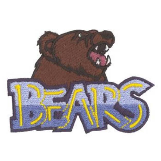 Picture of Bears Mascot Machine Embroidery Design