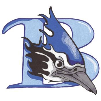 B for Bluejay Machine Embroidery Design