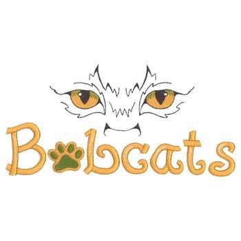 Bobcats Eyes Machine Embroidery Design