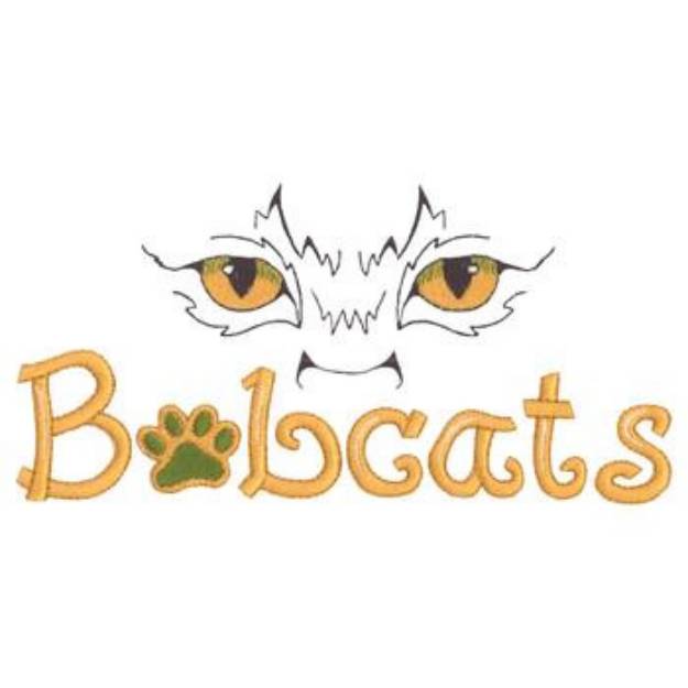 Picture of Bobcats Eyes Machine Embroidery Design