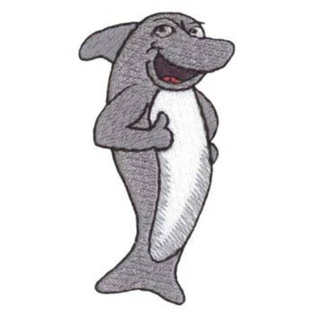 Picture of Dolphins Mascot Machine Embroidery Design