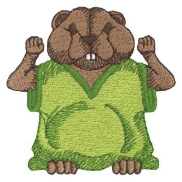 Picture of Cheering Gopher Machine Embroidery Design