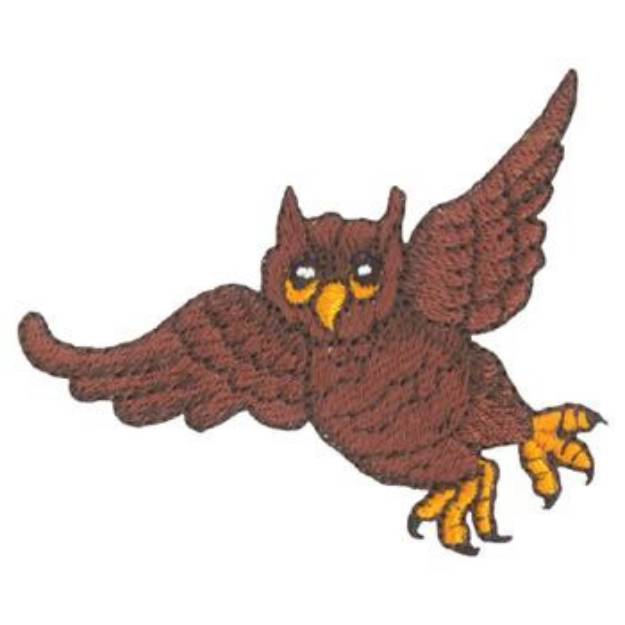 Picture of Flying Owl Machine Embroidery Design