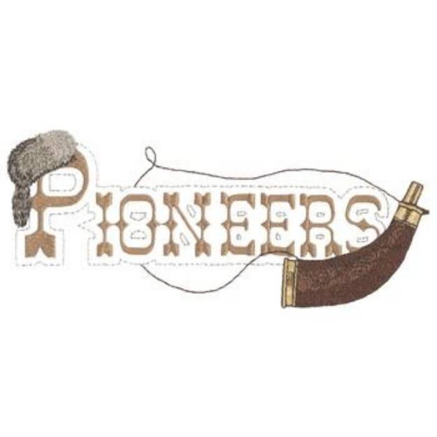 Picture of Pioneers Text Machine Embroidery Design