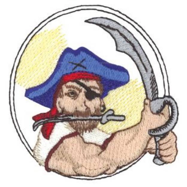 Picture of Male Pirate Machine Embroidery Design