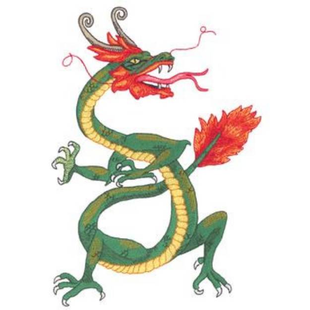 Picture of Dragon Mascot Machine Embroidery Design