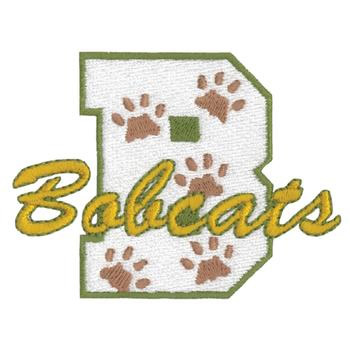 B for Bobcats Machine Embroidery Design