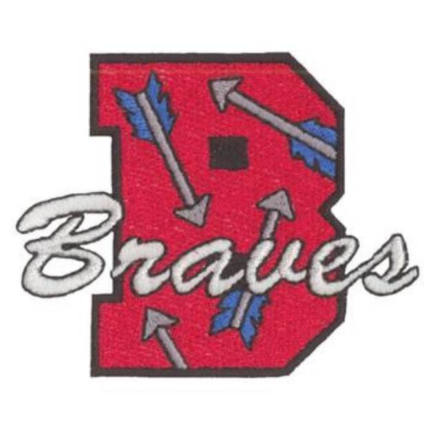 Picture of B for Braves Machine Embroidery Design