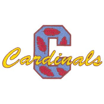 C for Cardinals Machine Embroidery Design