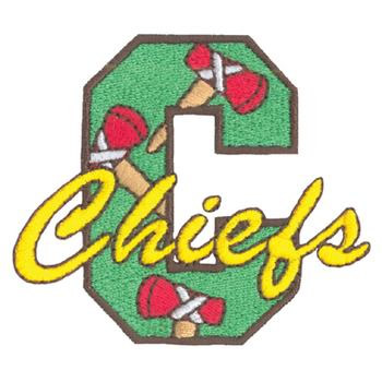 C for Chiefs Machine Embroidery Design
