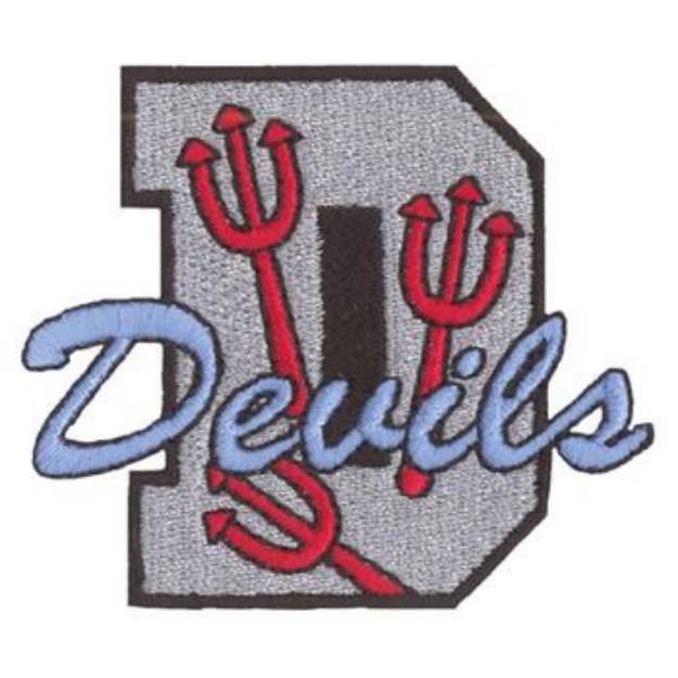 Picture of D for Devils Machine Embroidery Design