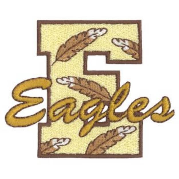 Picture of E for Eagles Machine Embroidery Design