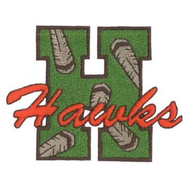 Picture of H for Hawks Machine Embroidery Design