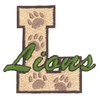 L for Lions Machine Embroidery Design