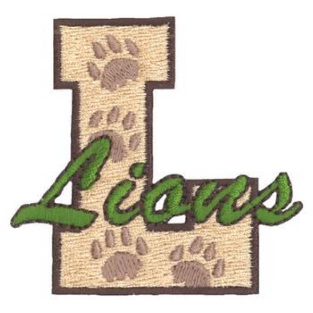 Picture of L for Lions Machine Embroidery Design