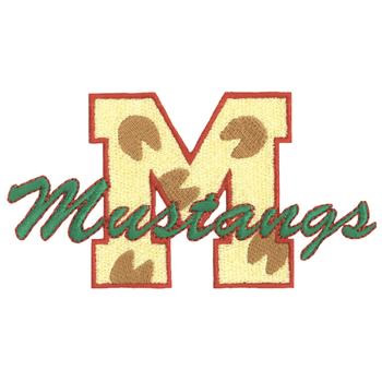 M for Mustangs Machine Embroidery Design