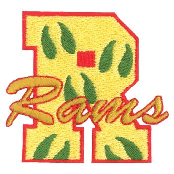 R for Rams Machine Embroidery Design