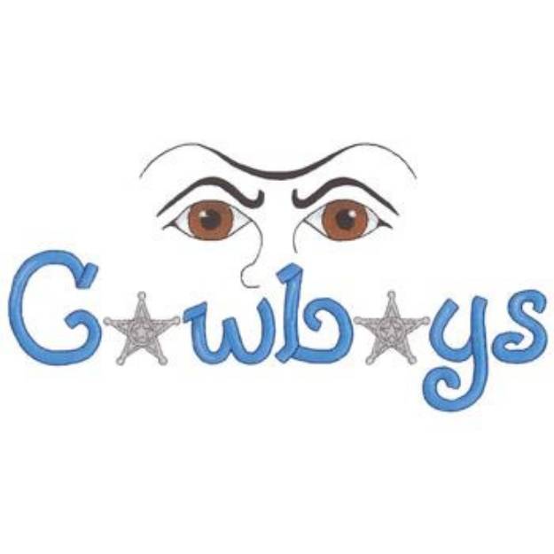 Picture of Cowboys Eyes Machine Embroidery Design