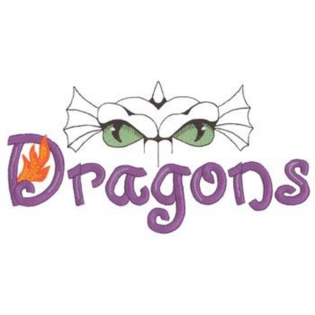 Picture of Dragons Eyes Machine Embroidery Design