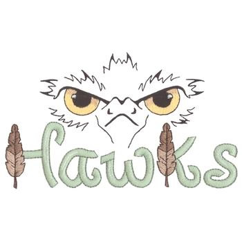 Hawks Eyes Machine Embroidery Design