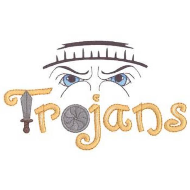 Picture of Trojans Eyes Machine Embroidery Design