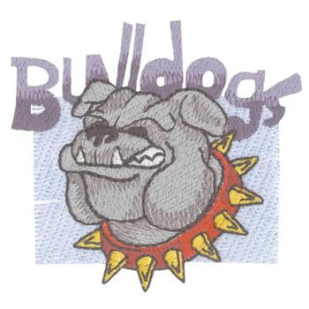 Bulldog Head Machine Embroidery Design