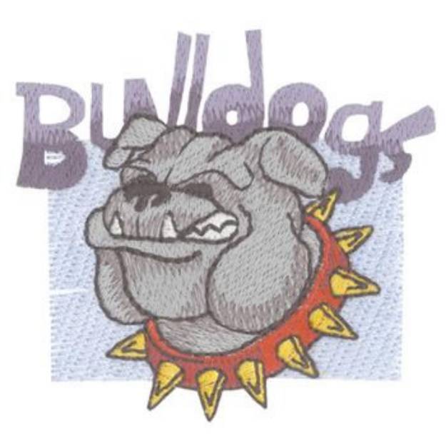 Picture of Bulldog Head Machine Embroidery Design