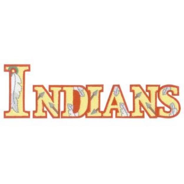 Picture of Indians Text Machine Embroidery Design