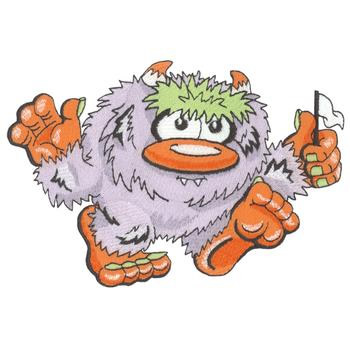 Cheering Monster Machine Embroidery Design