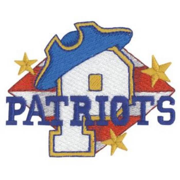 Picture of P for Patriots Machine Embroidery Design