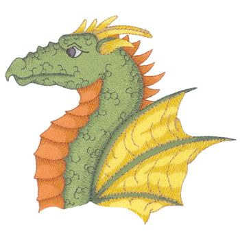 Dragons Head Machine Embroidery Design