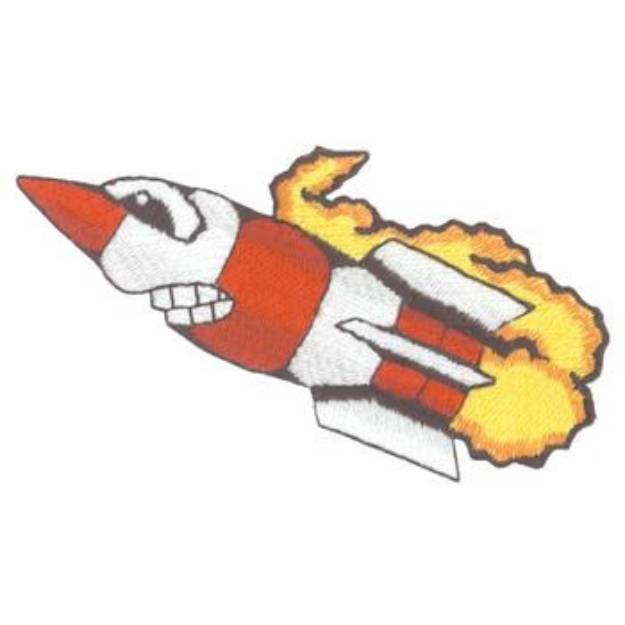 Picture of Rocket Mascot Machine Embroidery Design