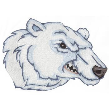 Angry Polar Bear Machine Embroidery Design